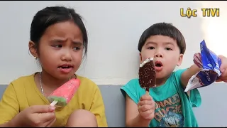 ice cream video 🍦 Loc TV eats delicious chocolate ice cream and watermelon ice cream