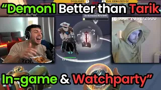 Tarik Reacts To Demon1 Being Better at Watchparty Than Him😂