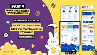 [ Part 4 ] Home page design with Elementor |  Elementor kits design tutorial 2024 For Beginners
