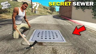 GTA 5 : Franklin Going Inside The Secret Sewer Of Franklin's House.. (GTA 5 Mods)