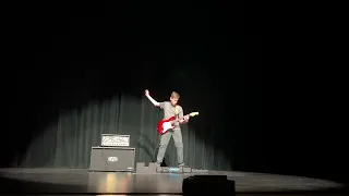 8th grader Plays Ozzy Osbourne - Crazy Train - KILLER GUITAR COVER Live Meadows Got Talent 1st Place