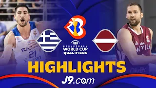 🇬🇷 Greece vs 🇱🇻 Latvia | Basketball Highlights - #FIBAWC 2023 European Qualifiers