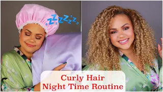 HOW TO PRESERVE CURLS AT NIGHT / MY CURLY HAIR NIGHT TIME ROUTINE