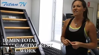 Cardio Intervals: 10 minutes on Jacob's Ladder