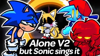 Alone V2 Sega Mix - but Sonic and Tails sings it cover | Friday Night Funkin'