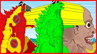 Evolution of GODZILLA vs EVOLUTION OF Army BIGGEST HEAD- Size Comparison | Coffin Dance Meme Song