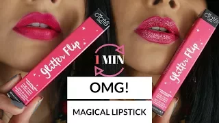 WORLDS FIRST MATTE TO GLITTER TRANSFORMING LIQUID LIPSTICK CIATE LONDON GLITTER FLIP review + swatch