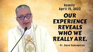 OUR EXPERIENCE REVEALS WHO WE REALLY ARE - Homily by Fr. Dave Concepcion on April 15, 2023
