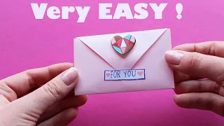 Как сделать открытку - КОНВЕРТ с СЮРПРИЗОМ. DIY SURPRISE MESSAGE Сard / Heart Origami Envelope