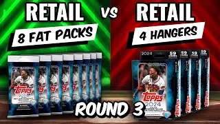 GOLDEN MIRROR SSP & SOLID ROOKIE YELLOWS🔥🚨8 FAT PACKS vs 4 HANGERS (ROUND 3) - 2024 TOPPS SERIES 1