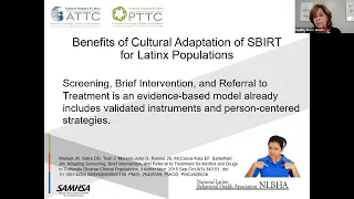 A Cultural Adaptation of Screening, Brief Intervention, and Referral to Treatment, (SBIRT) Session 2