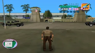 Stealing car from military base in gta vice city || Tommy kills all army in army camp in gta v.city