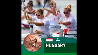 HUNGARY wins bronze in the women's kayak double 500m!