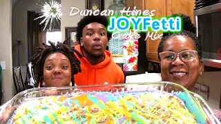 JOYfetti Cake by Duncan Hines | Fruity Pebbles Icing | Easter is Coming | Fun Cake For Kids & Adults