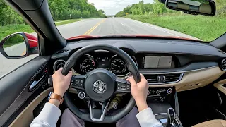 2023 Alfa Romeo Stelvio Lusso - POV Test Drive (Binaural Audio)