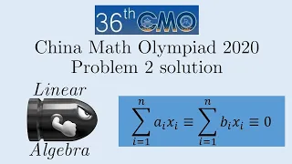 (number theory x linear algebra!) China Math Olympiad 2020 Day 1 Problem 2 solution