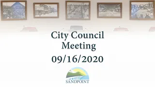 City of Sandpoint | City Council Meeting | 09/16/2020
