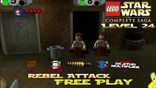 Lego Star Wars TCS: Ep 4 Chap 6 / Rebel Attack FREE PLAY (All Collectibles) - HTG