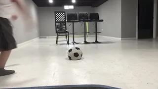 I did a free kick over chairs that were defence in soccer