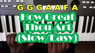 How Great Thou Art Slow Easy Piano Tutorial For Beginners