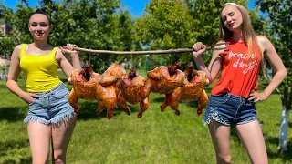 Tender Smoked Chicken & Handmade Smoker by Talented Ladies