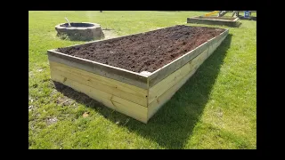 Khmer Garden | How to make a raised garden bed on a slope from start to finish.  Easy step by step