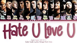 Super Junior ( 슈퍼 주니어) Hate U Love U (미워) Color Code Lyrics Hangul Rom INDO TRANS