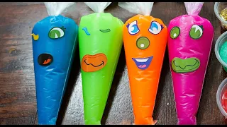 Make and Play DIY slime piping bags, Mixing Satisfying slime