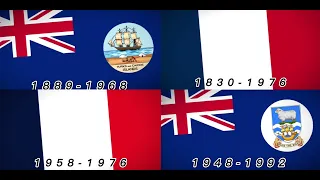 South Georgia and South Sandwich Islands,Turks and Caicos Islands,French Guinea and Polynesia Flags