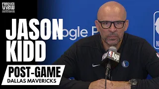 Jason Kidd Discusses Mavs Still "Underdogs" vs. Minnesota After GM1 & Kyrie/Luka Performance
