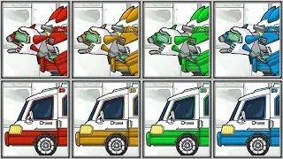 Dino Robot Ankylosaurus Corps - Ambulance Car - Dinosaurs Robot Gameplay | SMG