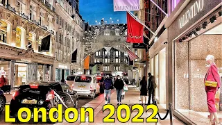 London Winter Walk 2022 | London Mayfair Walking Tour 2022| London Walk - 4kHDR