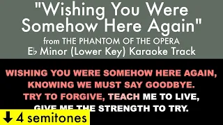 "Wishing You Were Somehow Here Again" (Lower Key) from Phantom of the Opera (Eb Minor) - Karaoke