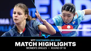 Camille Lutz vs Miwa Harimoto | WS R16 | WTT Contender Lima 2023