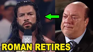 Roman Reigns Retires from WWE as Paul Heyman is Shocked - WWE News