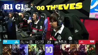C9 vs 100 - Game 1 | Round 1 Playoffs S12 LCS Spring 2022 | 100 Thieves vs Cloud 9 G1