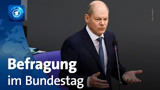 Bundestag: Abgeordnete befragen Kanzler Scholz