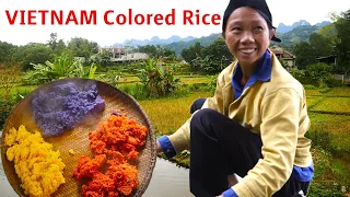 Secrets of Preparing COLORED RICE in REMOTE VIETNAMESE MOUNTAINS! Food Travel Documentary