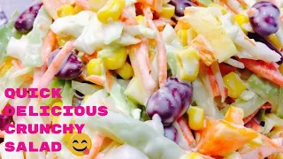 5 Min Super Easy Crunchy and Healthy Salad