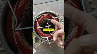 3 phase 6 coil 1440 rpm motor winding connection|Motor winding|Electric motor winding #shorts