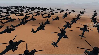 10000 Apache Helicopter vs 25 Phalanx l Ultimate Epic Battle Simulator 2 l UEBS 2