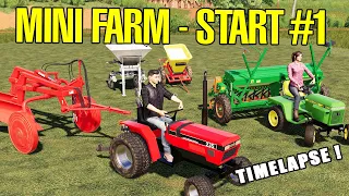 Small Harvest w/ Mini Lawn Tractors! | Farming Simulator 19 | Episode 1