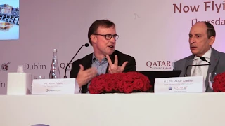 Kevin Toland, Chief Executive, DAA - Qatar Airways Press Conference  - Unravel Travel TV