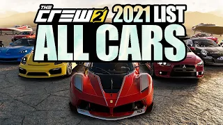 2021 LIST - All 396 New Cars in The Crew 2 | All Vehicles Boats Planes & Bikes