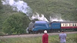 a4 bittern in trouble as it stalls on the tobay express at waterside 14/09/14