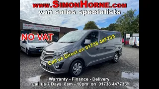 Vauxhall Vivaro 2700 1.6Cdti Sportive 2016 63k for sale www.simonhorne.com  call 01738 447733