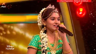 Minsara Poove Pen Poove..Song by #Shreenitha🥁🎶 | Super Singer Junior 9 | Episode Preview