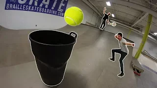 GIANT TENNIS BALL TRICK SHOTS 2!