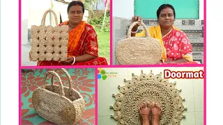 Jute Crafts-  Door Mat, Shopping Bag, Hand Bag #GiftIdeas Jute DIY