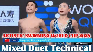 Mixed Duet Technical – Muye GUO & Heyue JI /China/ - Artistic Swimming World Cup 2024